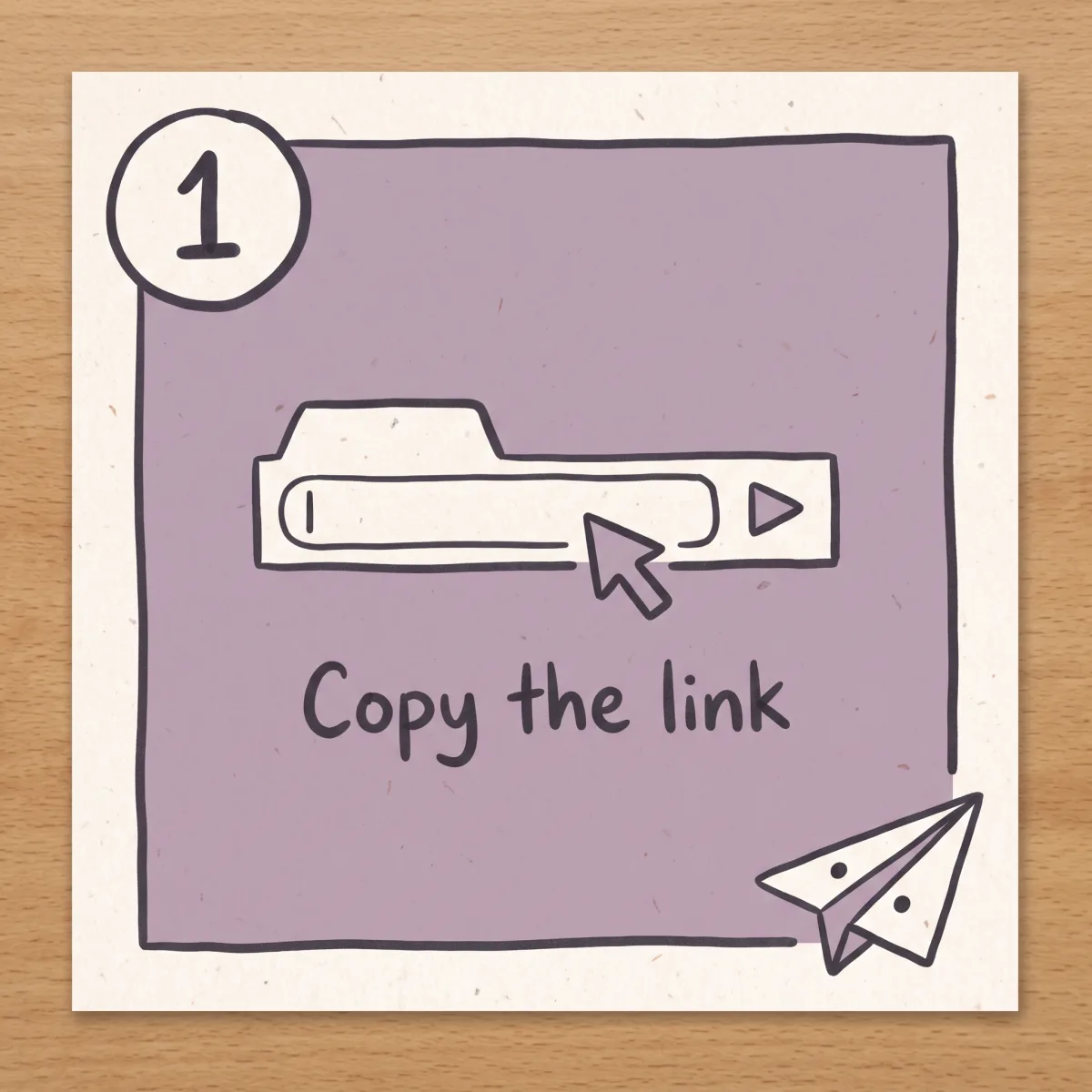 Copying a Dailymotion video link from the browser address bar