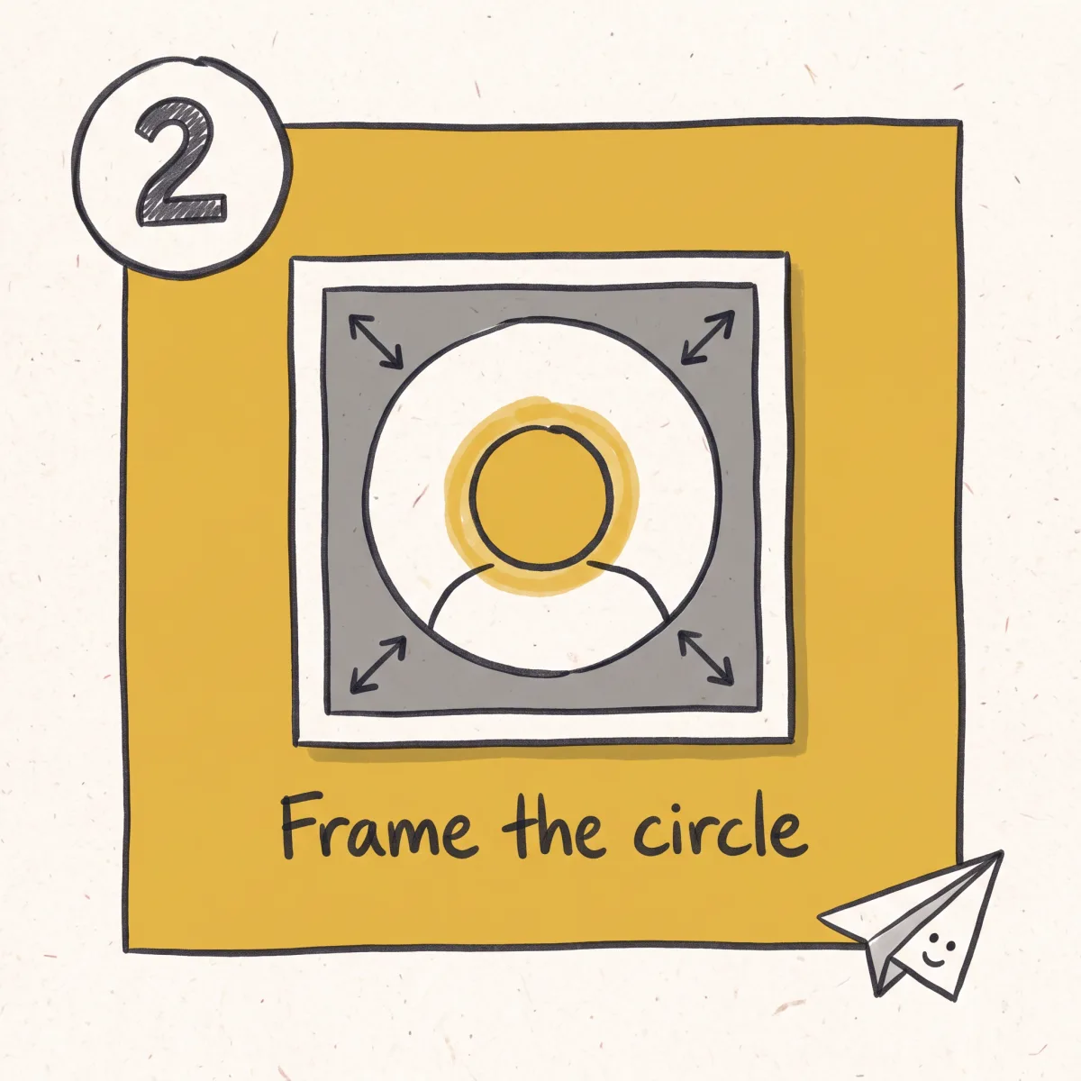 Framing the circular crop over a photo to make an avatar