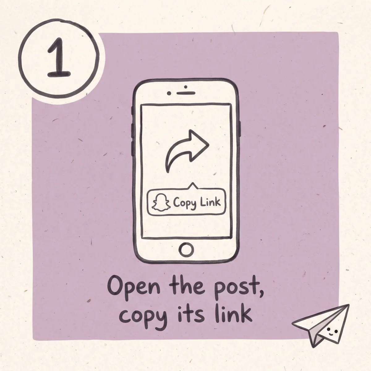 Opening a Snapchat Spotlight video and copying its link