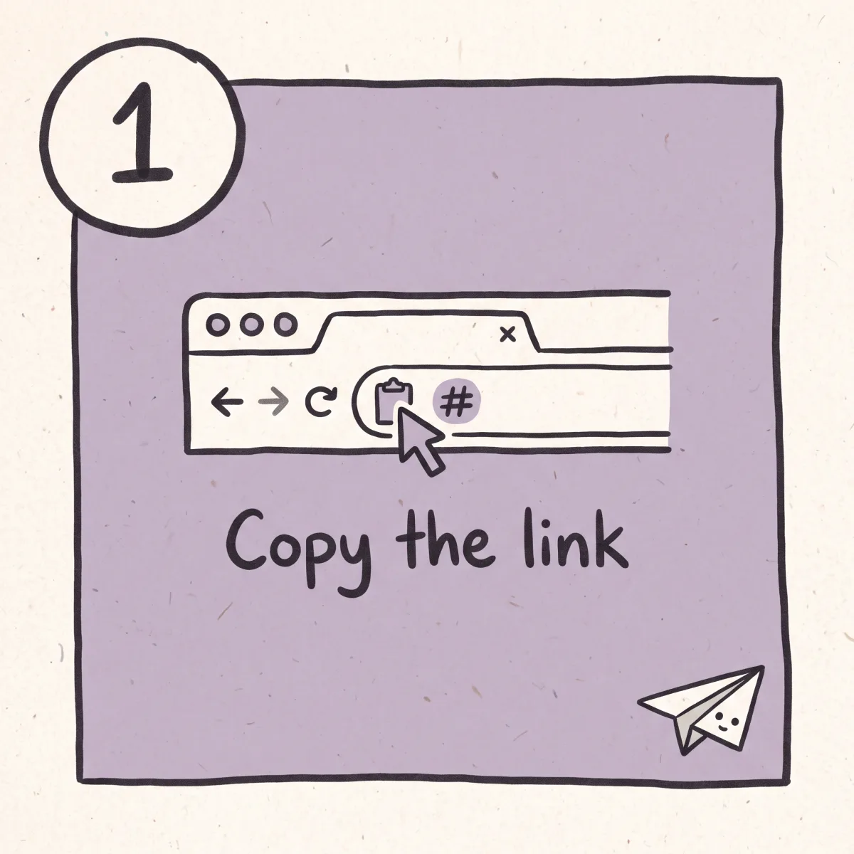 Copying a Vimeo video link from the browser address bar
